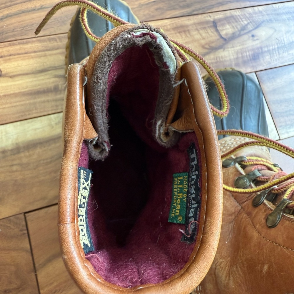 VINTAGE BEAN BOOT Brown and Black Duck Boots - Picture 8 of 10